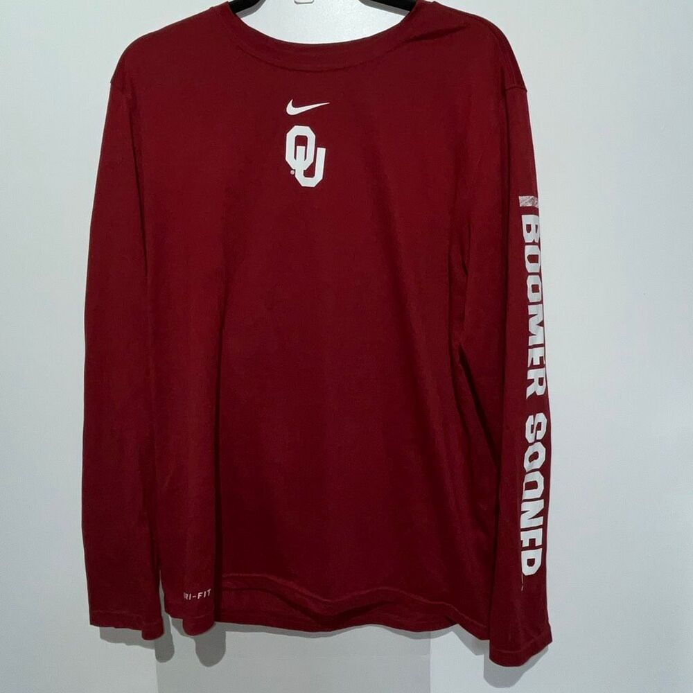 Nike Men's Red Oklahoma Sooners Boomer Sooner Dri-FIT Performance Shirt Large